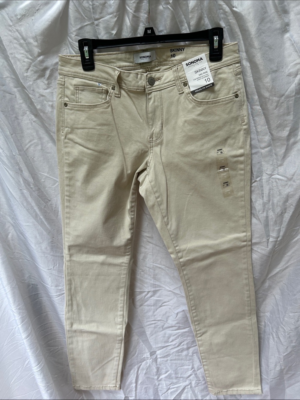NWT Sonoma Skinny Jeans in Light Beige